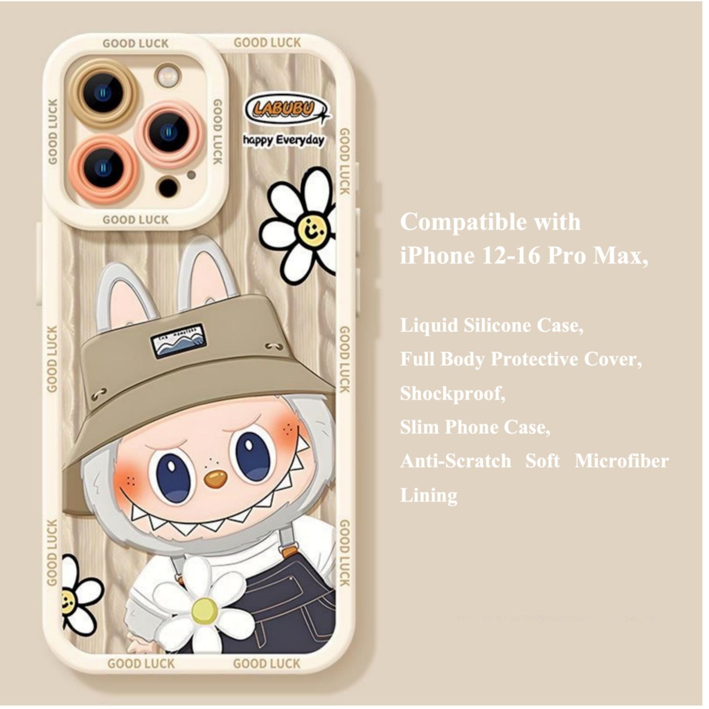 Compatible with iPhone 16 Pro Max, Liquid Silicone Case, Full Body Protective Cover, Shockproof, Slim Phone Case, Anti-Scratch Soft Microfiber Lining