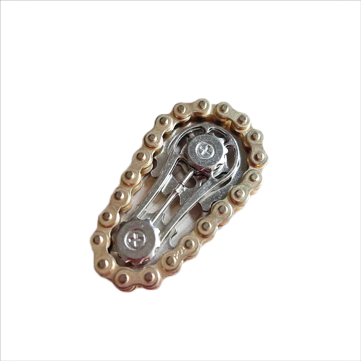 Cool Sprockets Hand Roller Fidget Chain Toys, Metal Fidget Spinner, Sensory Bike Chain Gears, EDC Novelty Anti Anxiety Hand Finger Spinner, Kinetic Desk Office Birthday Gift fro Boys Men Boyfriend