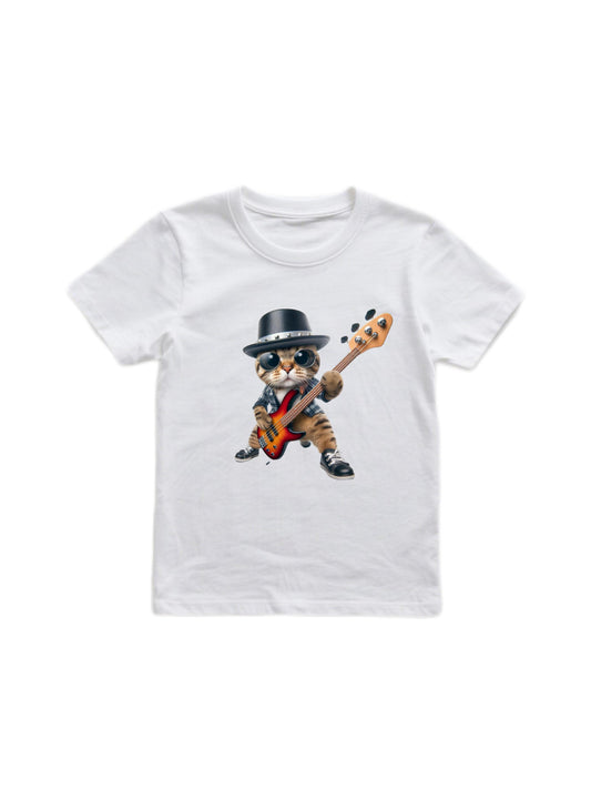 Rocking Cat Graphic 01 - Mens & Womens Short Sleeve T-Shirt T Shirt for Men, gift for men