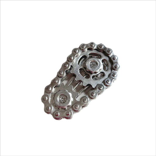 Cool Sprockets Hand Roller Fidget Chain Toys, Metal Fidget Spinner, Sensory Bike Chain Gears, EDC Novelty Anti Anxiety Hand Finger Spinner, Kinetic Desk Office Birthday Gift fro Boys Men Boyfriend